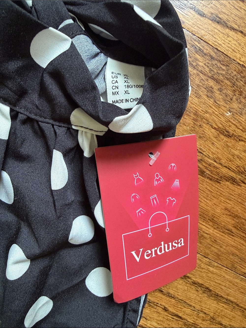 Verdusa Black and White Polka Dot Halter Cami - Picture 2 of 3